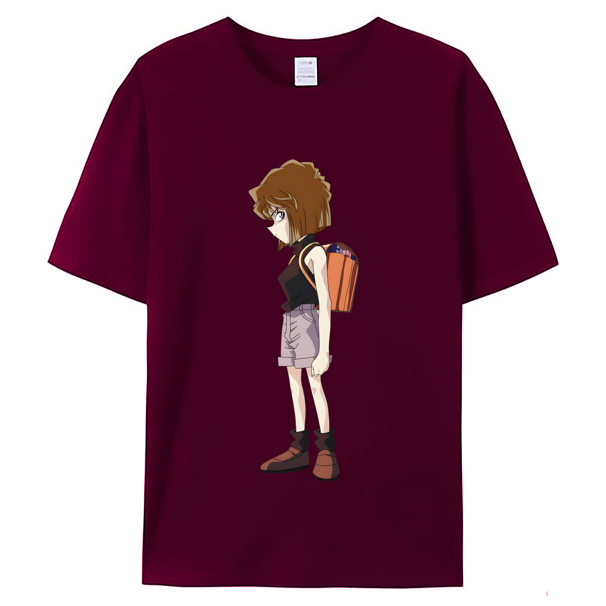 （画像用） 名探偵コナン 灰原 哀 はいばら あい Detective Conan Anita Hailey、Vi Graythorn Haibara Ai レディースカジュアルプリントTシャツ（綿100％）